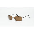 SIO2 - S3109 - Rimless - Gunmetal - Brown - Polarized - Metal - Rectangle - Sunglasses - Eyewear