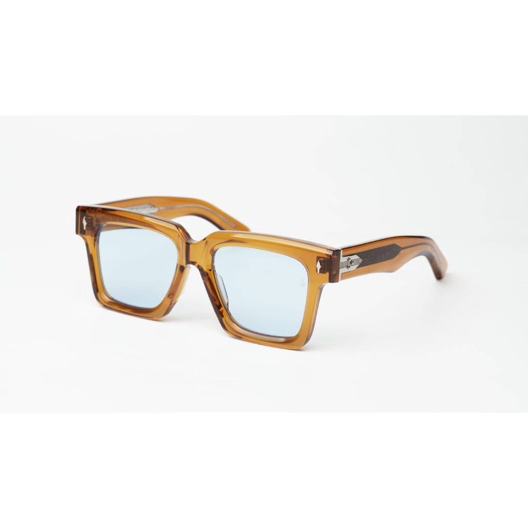 Jacques Marie Mage - BELIZE - Transparent Brown - Blue Tinted - Acetate - Square - Premium Sunglasses