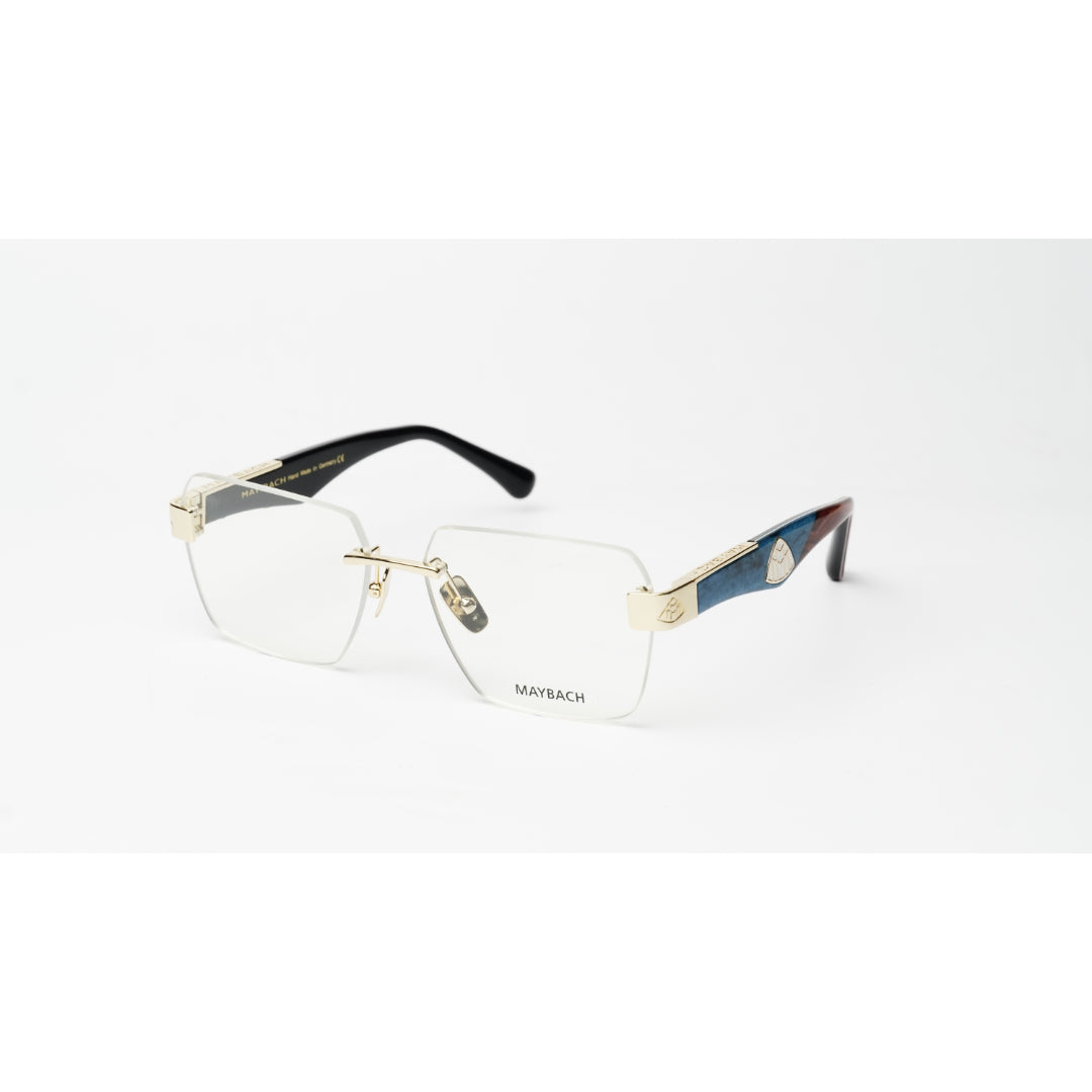 Maybach - MAGIC I - Blue Marble - Walnut Brown - Golden - Rimless -  Metal - Acetate - Rectangle - Premium Optics