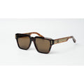Philipp Plein - SPP201M - Tortoise Brown - Golden - Acetate - Square - Premium Sunglasses