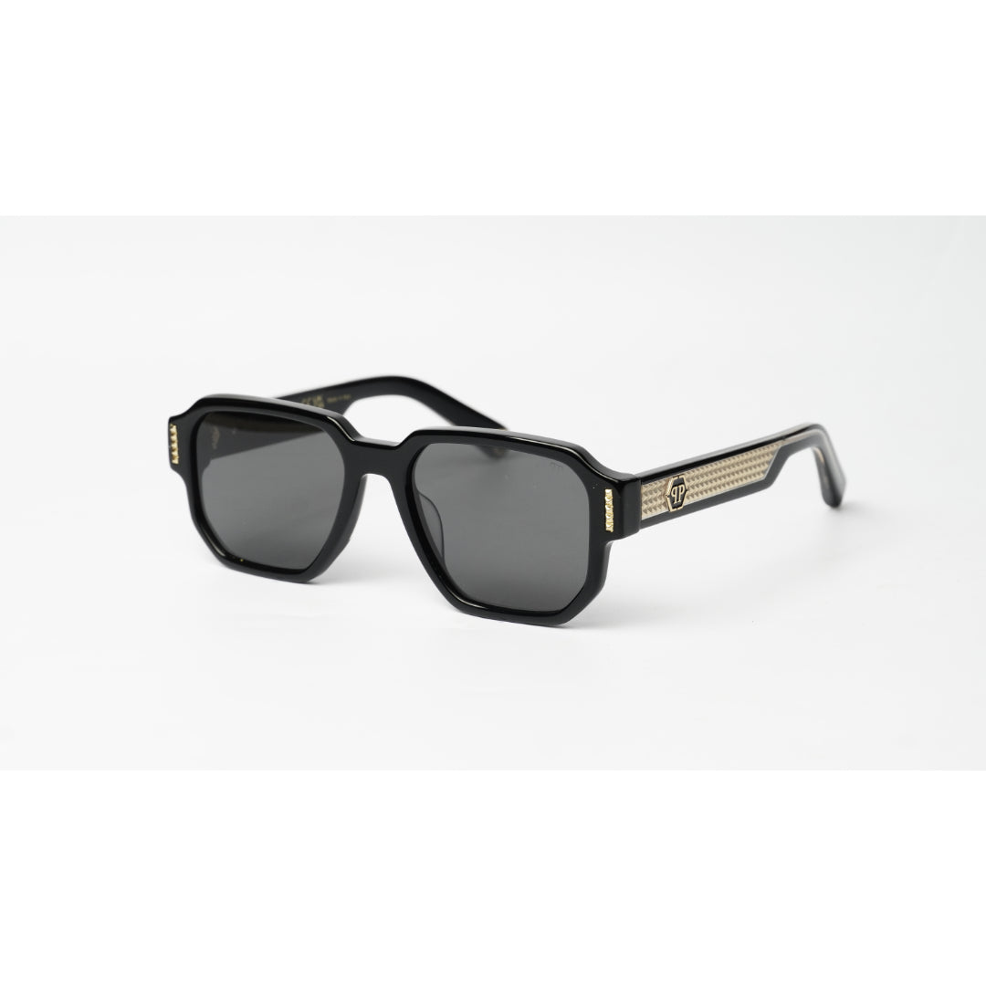 Philipp Plein - VPP199M - Black - Golden - Acetate - Square - Premium Sunglasses