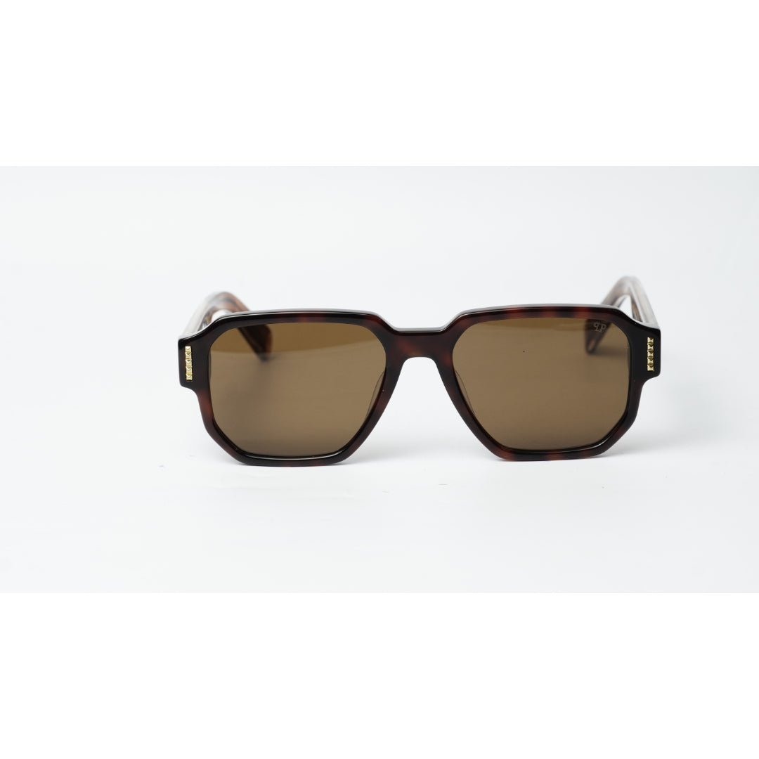 Philipp Plein - VPP199M - Tortoise Brown - Golden - Acetate - Square - Premium Sunglasses