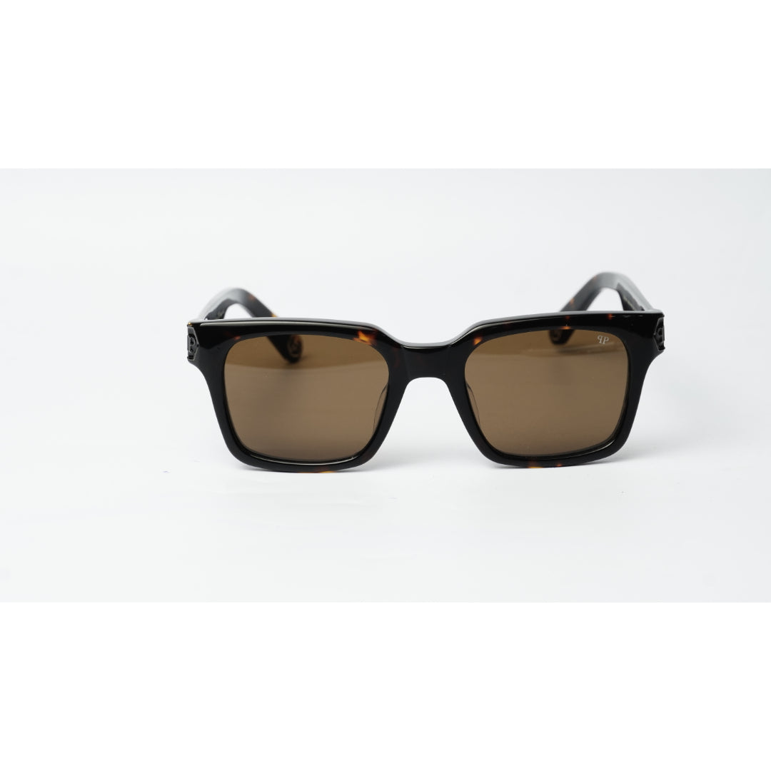 Philipp Plein - VPP082 - Tortoise Brown - Golden - Acetate - Square - Premium Sunglasses