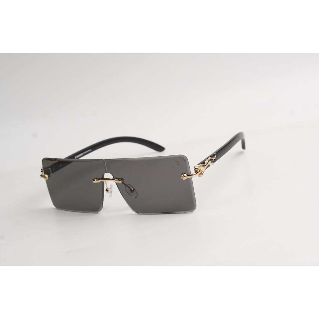LYNX - 2859 - Golden - Rimless - Rectangle - Sunglasses - XSHADES Eyewear