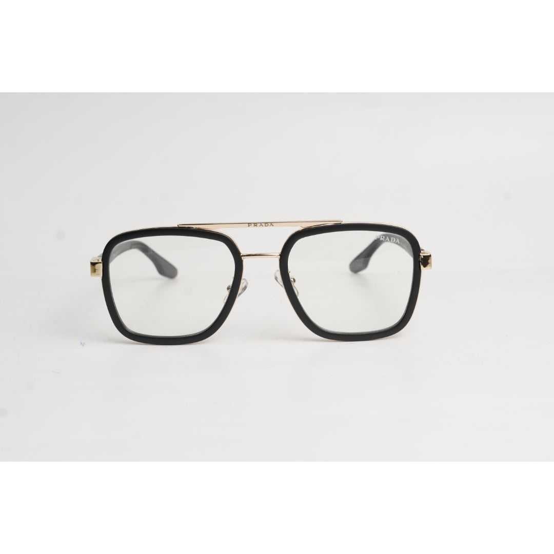 Prada - SP2023 - Golden - Black - Acetate - Metal - Square  - Optics - Eyewear