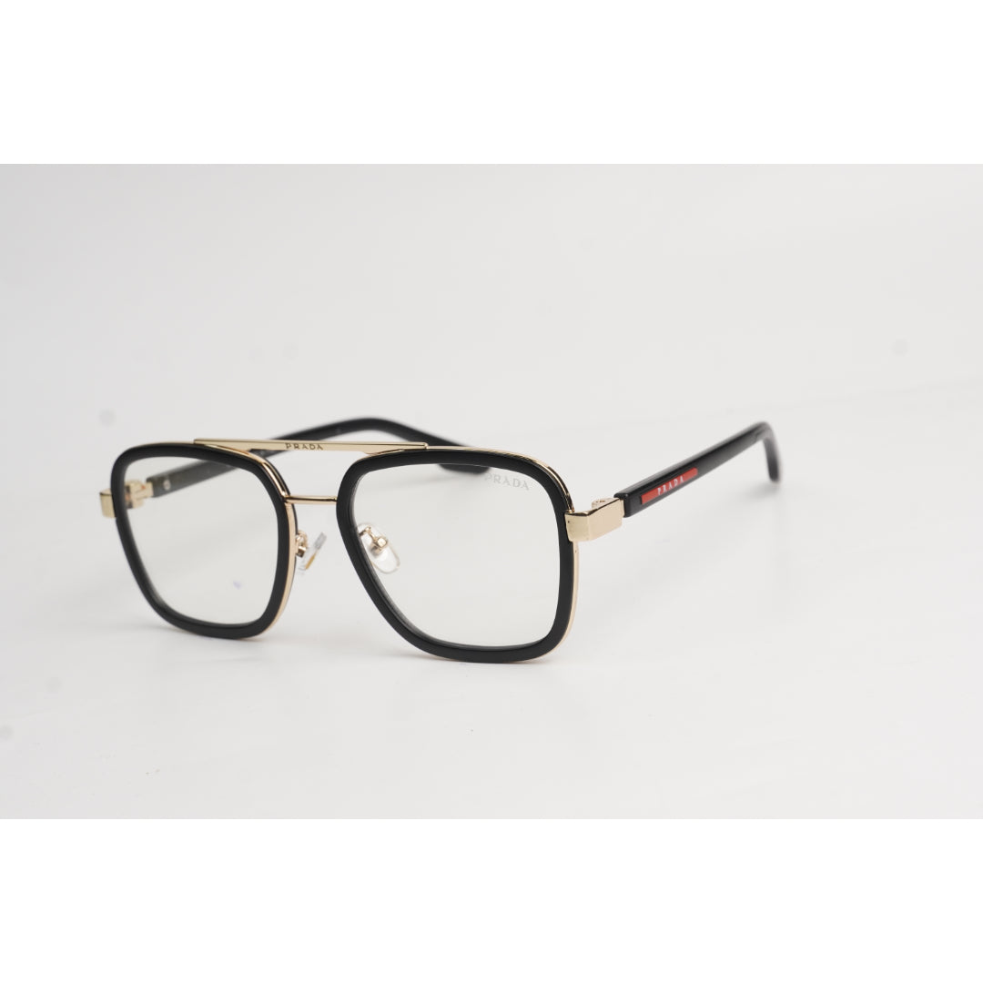 Prada - SP2023 - Golden - Black - Acetate - Metal - Square  - Optics - Eyewear