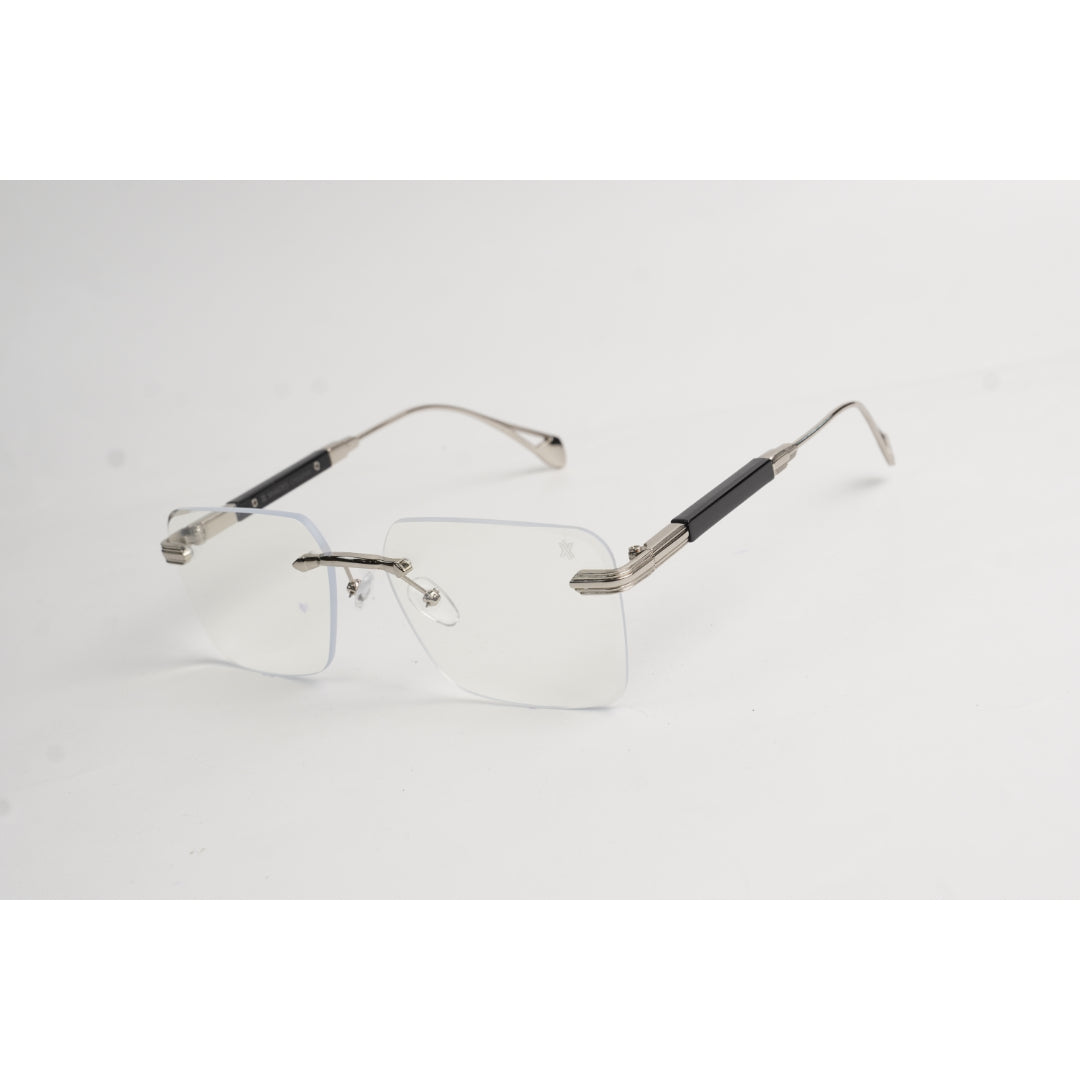 ARTIC - 23210 - Black - Silver - Metal - Rimless - Rectangle - Optics - XSHADES Eyewear