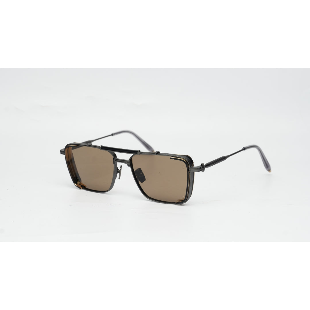 AKONI - HERA - Black - Golden - Brown - Metal - Rectangle - Premium Sunglasses