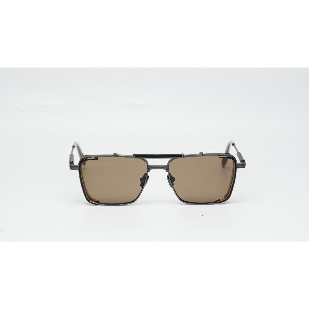 AKONI - HERA - Black - Golden - Brown - Metal - Rectangle - Premium Sunglasses