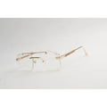 Cartier - RM90  - Border - Golden - Double Bridge - Rimless - Metal - Rectangle - Optics - Eyewear