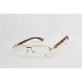 Cartier - 31399852 - Wooden - Half Rim - Metal - Rectangle - Premium Optics - Eyewear