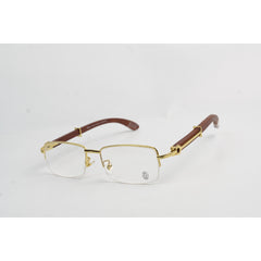 Cartier - 31399852 - Wooden - Half Rim - Metal - Rectangle - Premium Optics - Eyewear