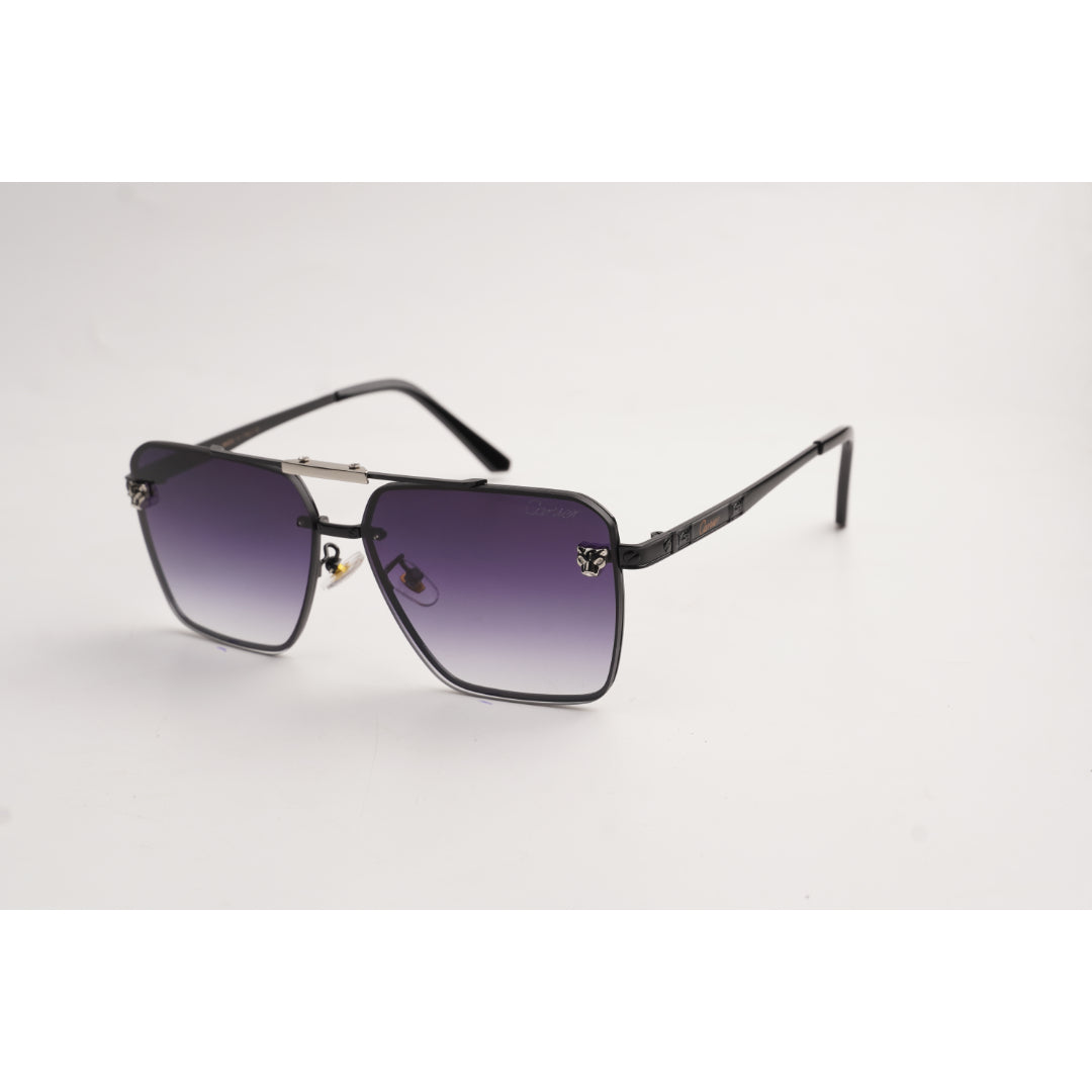 Cartier - 23061 - Gunmetal - Black Gradient - Metal - Square - Sunglasses - Eyewear