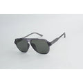 Parim - 76008 - Transparent Dark Gray - Polarized - Acetate - Aviator Round - Premium Sunglasses - Eyewear