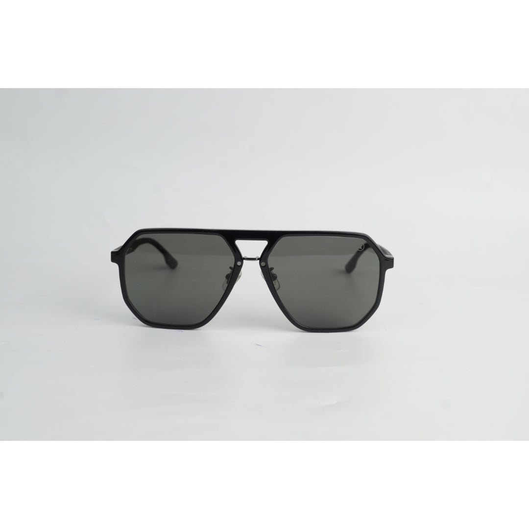 Parim - 76005 - Black - Polarized - Acetate - Aviator Round - Premium Sunglasses - Eyewear