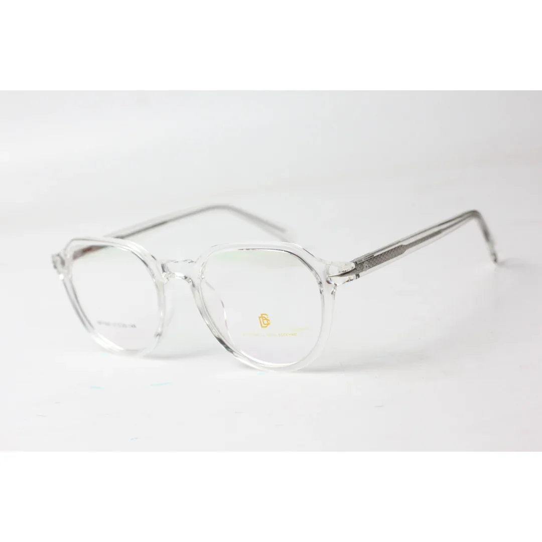 David Beckham - 2111 - White Transparent - Acetate - Round - Optics - Eyewear