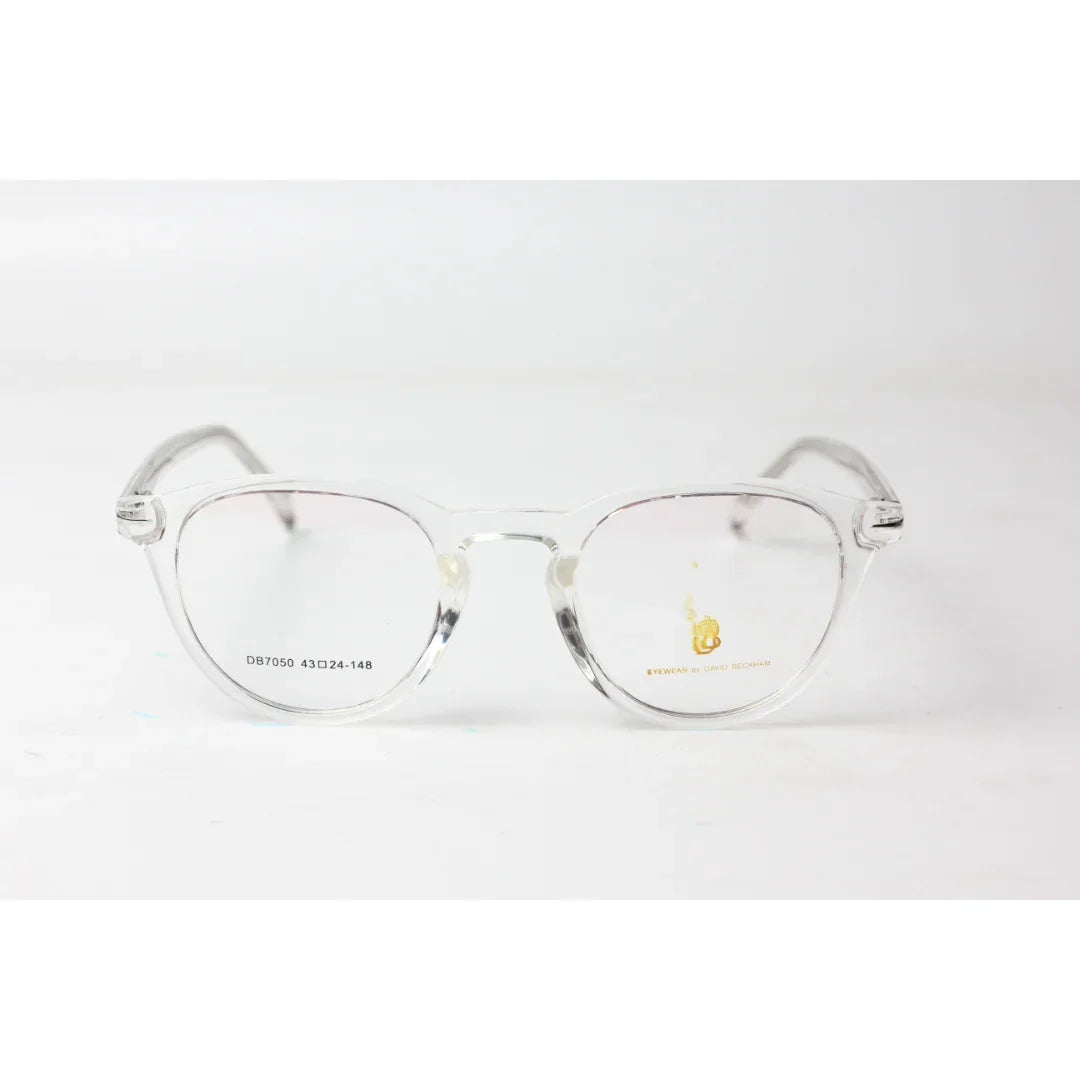 David Beckham - 2109 - Transparent White - Acetate - Round - Optics - Eyewear