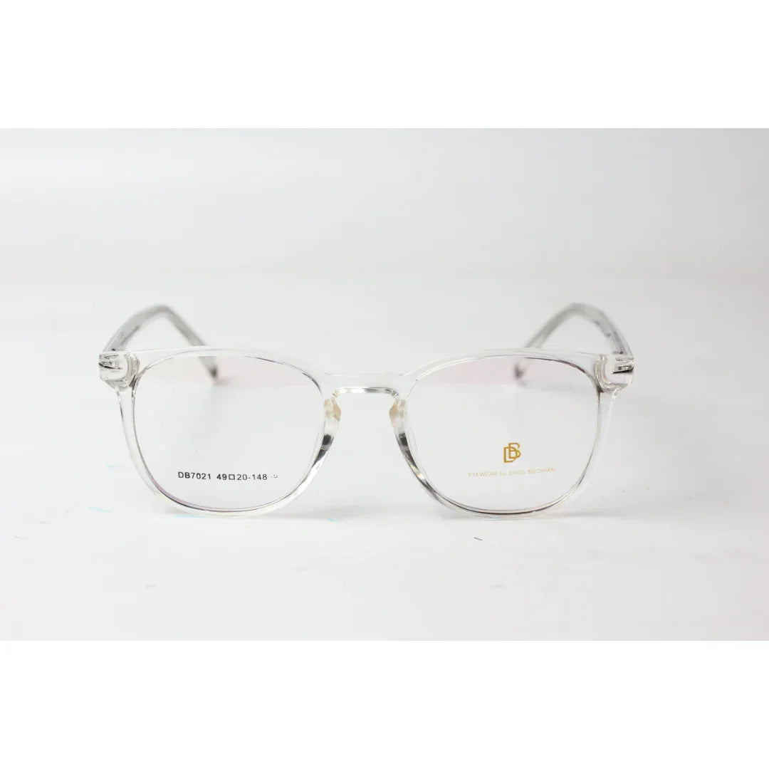 David Beckham - 2107 - Transparent White - Acetate - Round - Optics - Eyewear