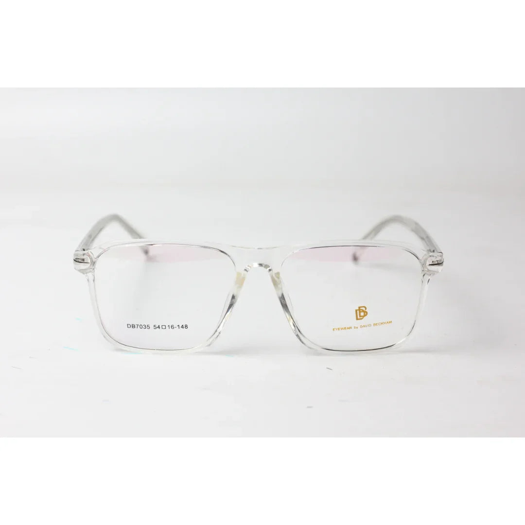 David Beckham - 2105 - Transparent White - Acetate - Rectangle - Optics - Eyewear