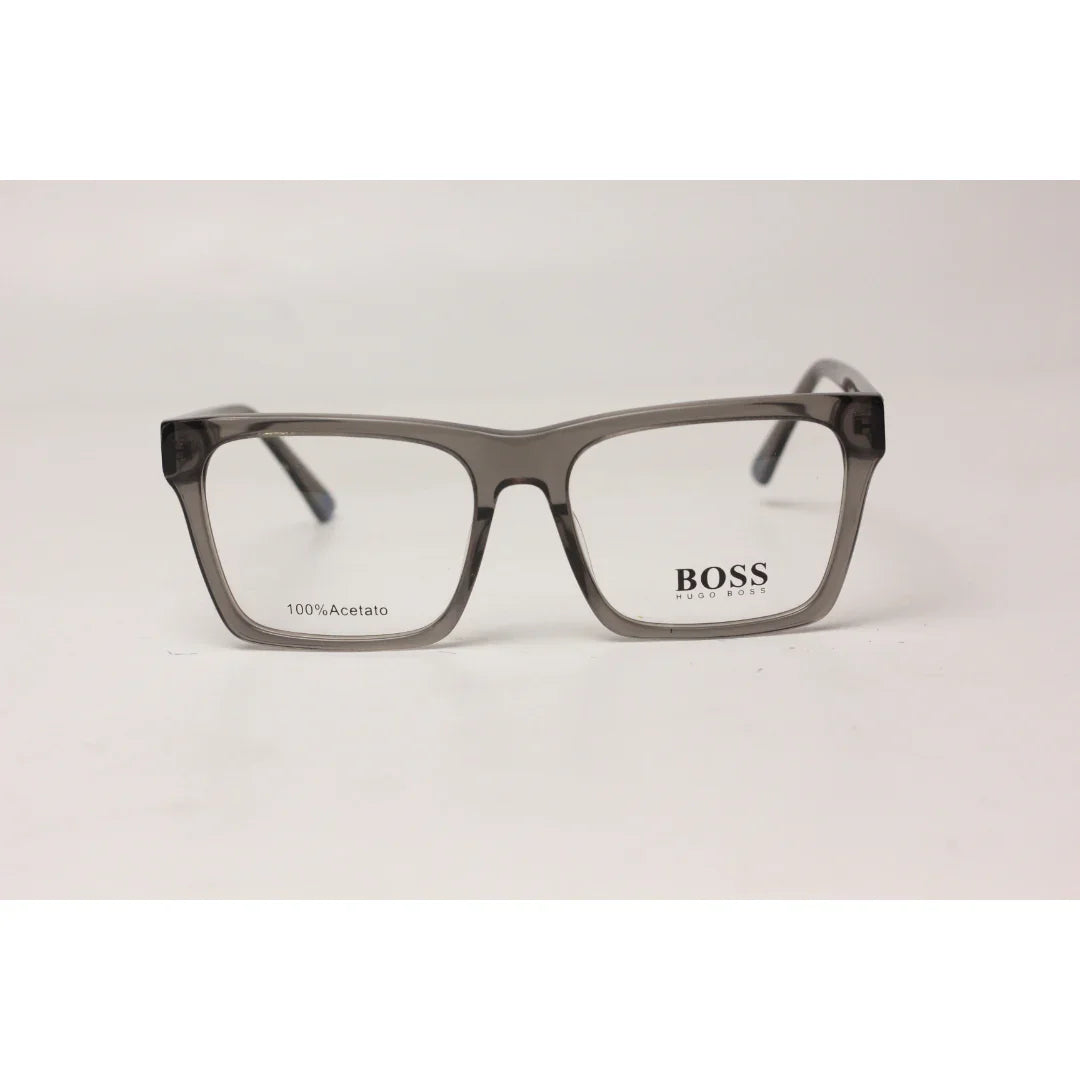 هوغو بوس - FD3305 - رمادي شفاف - أسيتات - مربع - نظارات بريميوم - نظارات 