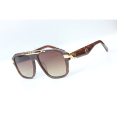 Maybach - Z1115 - Marble Brown - Gradient - Aviator Round - Premium Sunglasses - Eyewear