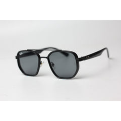 Ray Ban - 7655 - Metallic Black - Black - Metal - Acetate - Round - Double Bridge - Sunglasses - Eyewear