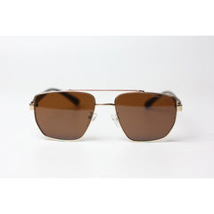 Emporio Armani - 9700 - Golden - Brown - Metal - Retro Square - Sunglasses - Eyewear