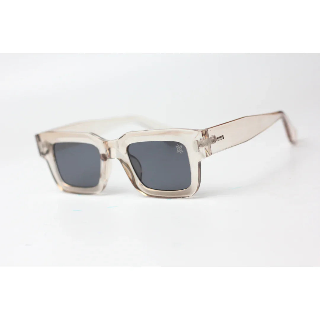 XSHADES - Angus - 7102 - Crystal Ivory - Black - Acetate - Square - Sunglasses - Eyewear