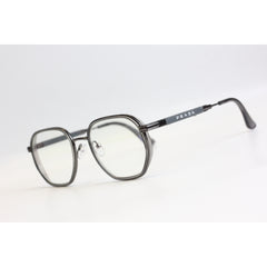 Prada - PX100 - Gunmetal Gray - Blue Cut - Metal - Acetate - Round - Optics - Eyewear