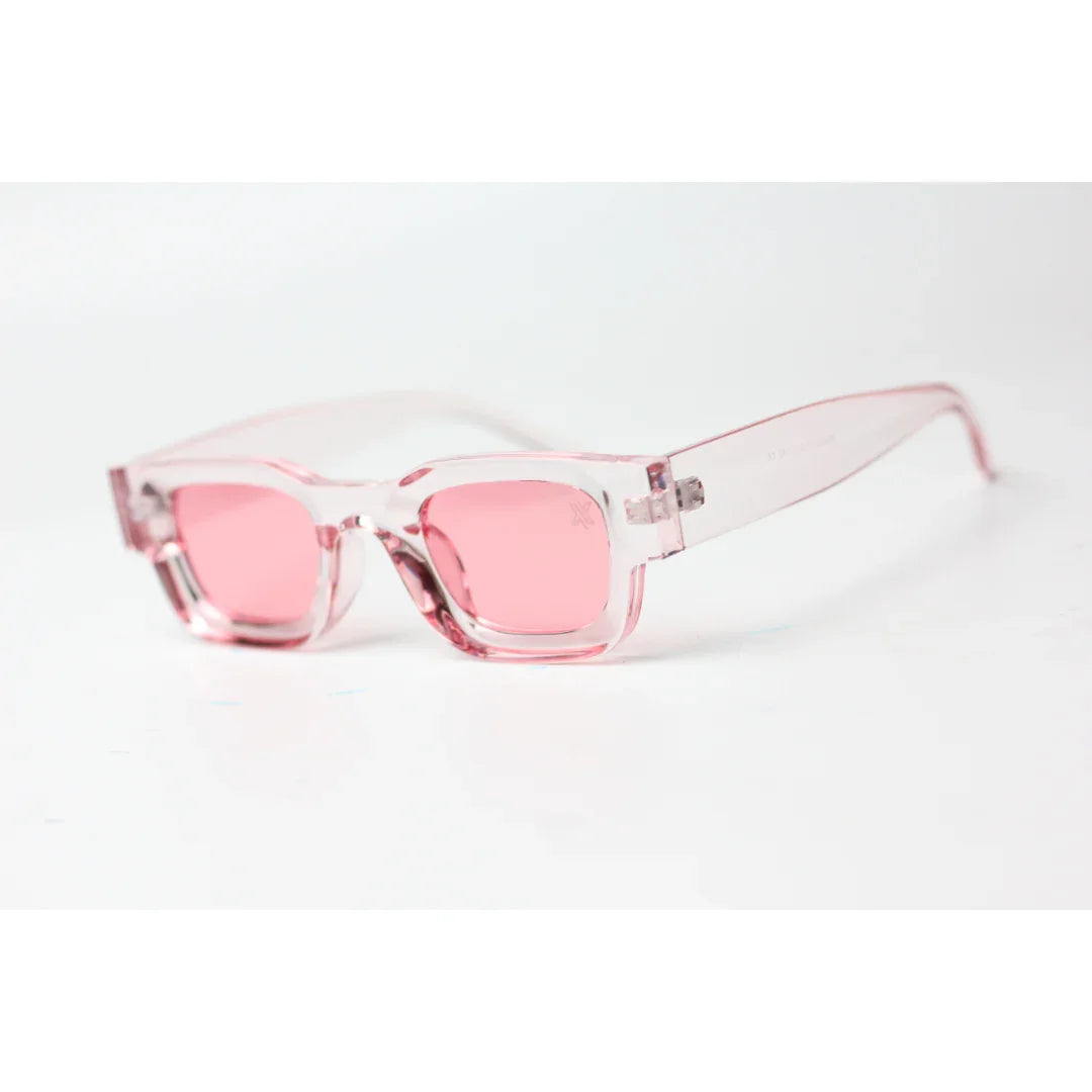 XSHADES - Rapperz - 7100 - Transparent - Pink - Polarized - Acetate - Square - Sunglasses - Eyewear