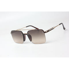 Balmain - 1302 - Brown Gradient - Golden - Light Weight - Metal - Square - Sunglasses - Eyewear