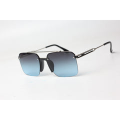 Balmain - 1302 - Blue Gradient - Silver - Light Weight - Metal - Square - Sunglasses - Eyewear