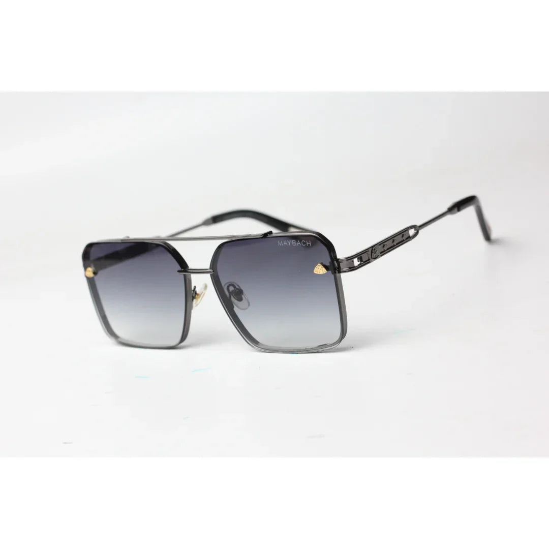 مايباخ - 5140 - أسود متدرج - لون معدني - معدن - مربع - نظارات شمسية - نظارات طبية 