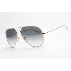 Ray Ban - RB 3026 - 62 MM - Limited Edition - White - Golden - Aviator - Metal - Round - Premium Sunglasses - Eyewear