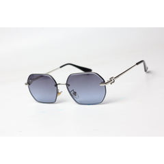 Cartier - 2828 - Silver - Blue Gradient - Metal - Hexagon - Rimless - Sunglasses - Eyewear