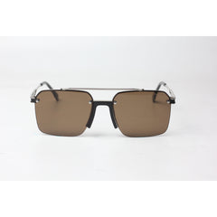 Balmain - 1302 - Tea Brown - Silver - Light Weight - Metal - Square - Sunglasses - Eyewear