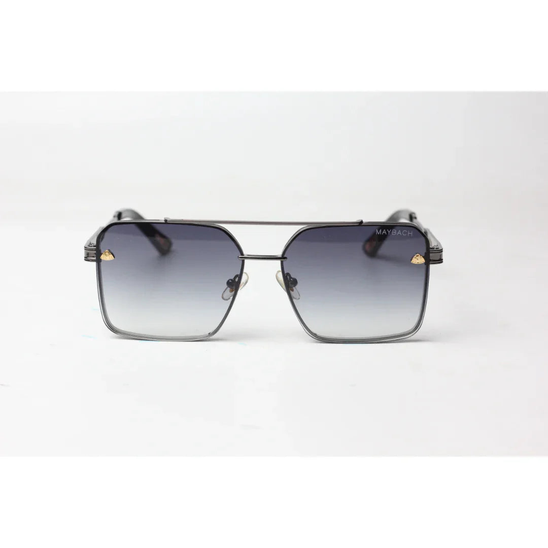 مايباخ - 5140 - أسود متدرج - لون معدني - معدن - مربع - نظارات شمسية - نظارات طبية 