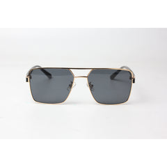 Maybach - 5660 - Black - Golden - Gray Wooden Texture - Metal - Square - Sunglasses - Eyewear