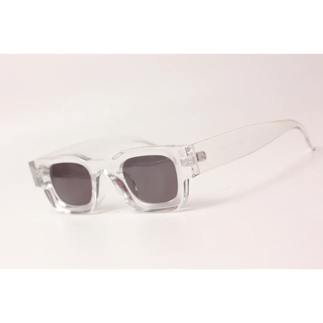 XSHADES - Rapperz - 7100 - Transparent White - Black - Acetate - Square - Sunglasses - Eyewear