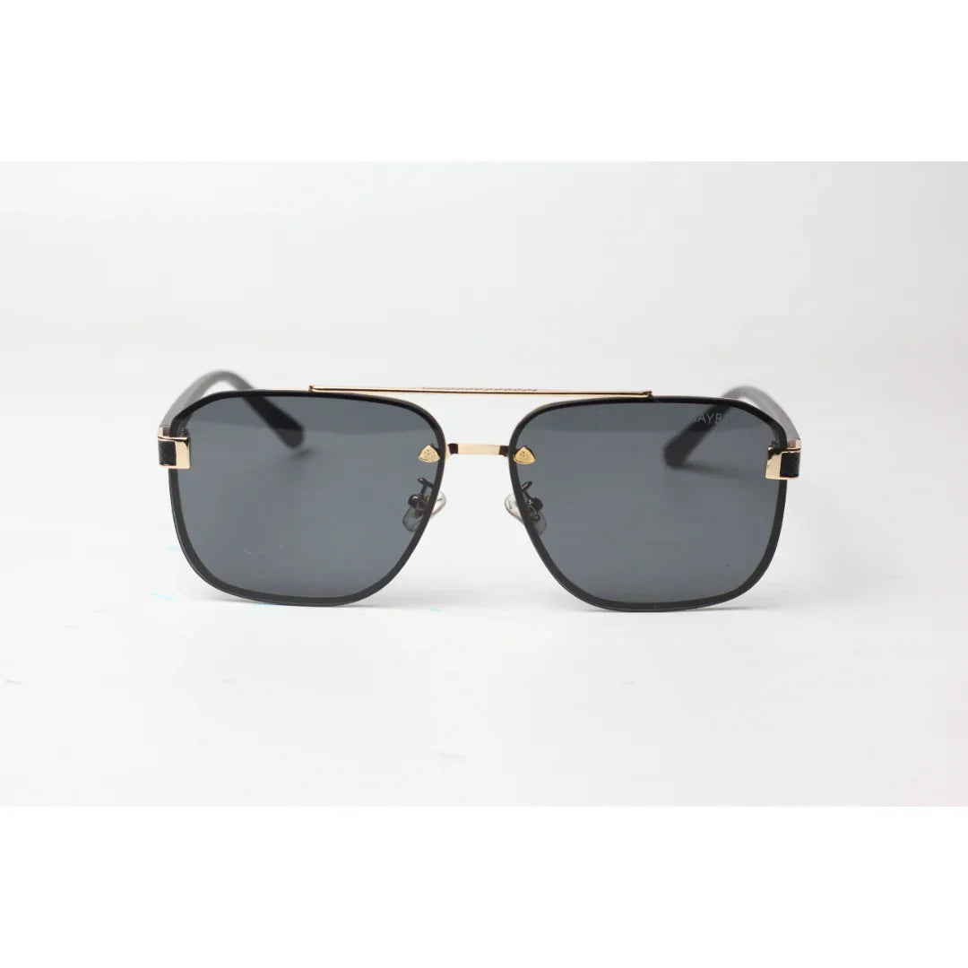 مايباخ - 5700 - أسود - رمادي - ملمس خشبي - خفيف الوزن - معدن - مربع - نظارة شمسية - نظارات 