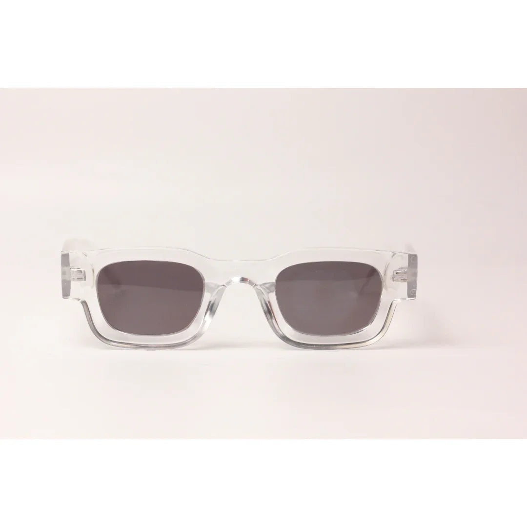 XSHADES - Rapperz - 7100 - Transparent White - Black - Acetate - Square - Sunglasses - Eyewear