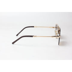 Cartier – 1301 – Brown Gradient – Golden - Metal – Aviator – Sunglasses – Eyewear