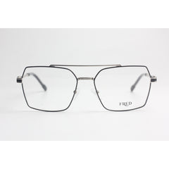 Fred - Black - Silver - Metal - Square - Premium Optics - Eyewear