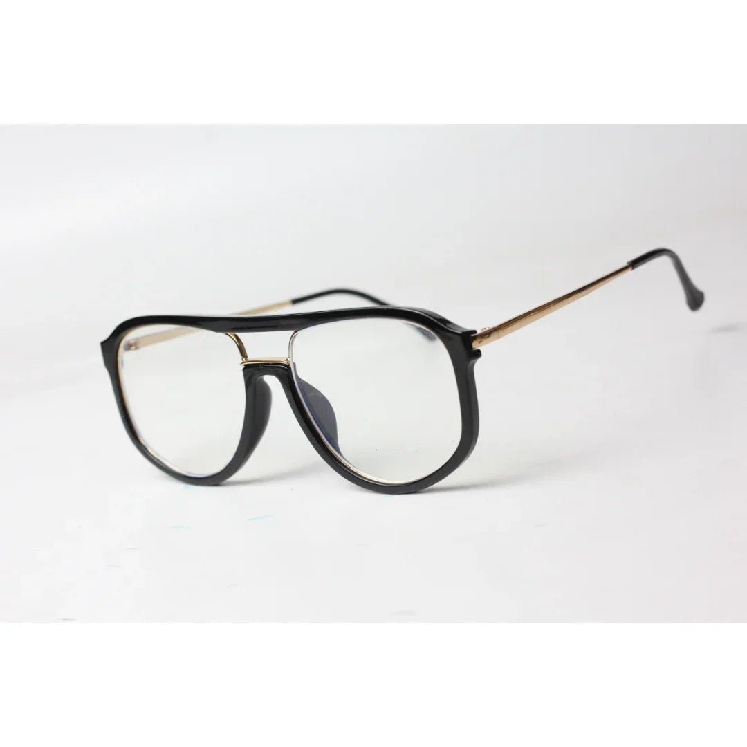 مارك جاكوبس - 9500 - أسود - ذهبي - معدن - أسيتات - دائري - طيار - بصريات - نظارات 