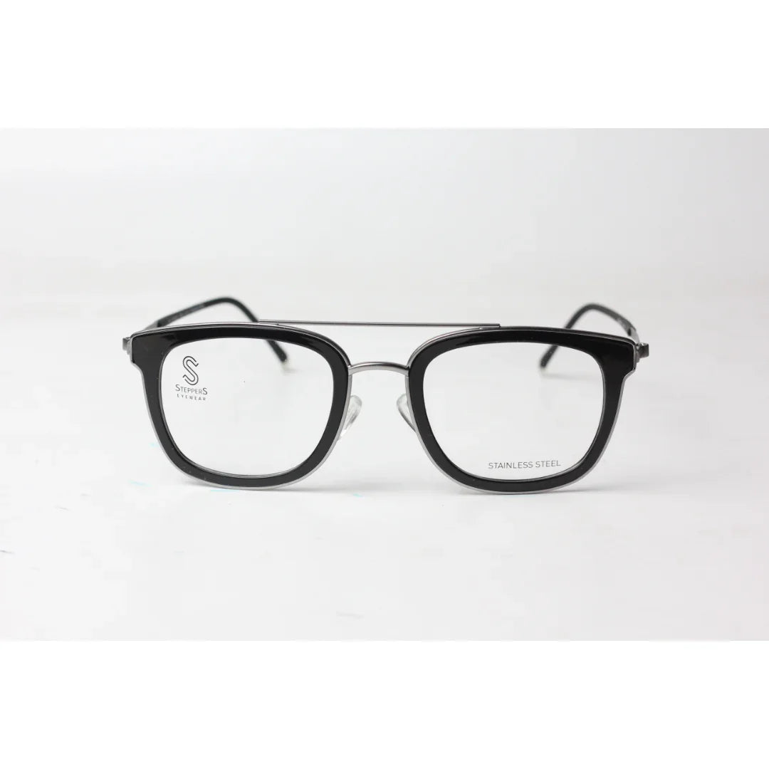 Stepper - Original - Black - Silver - Acetate - Square - Premium Optics - Eyewear