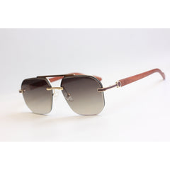 Luxor - L365 - Golden - Brown Gradient - Acetate - Metal - Rectangle - Sunglasses - Eyewear