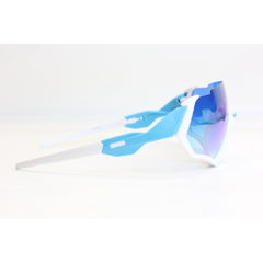 Sportix - Blue Mercury - White - TR - Light Weight - Sports - Curved - Rectangle - Sunglasses - Eyewear