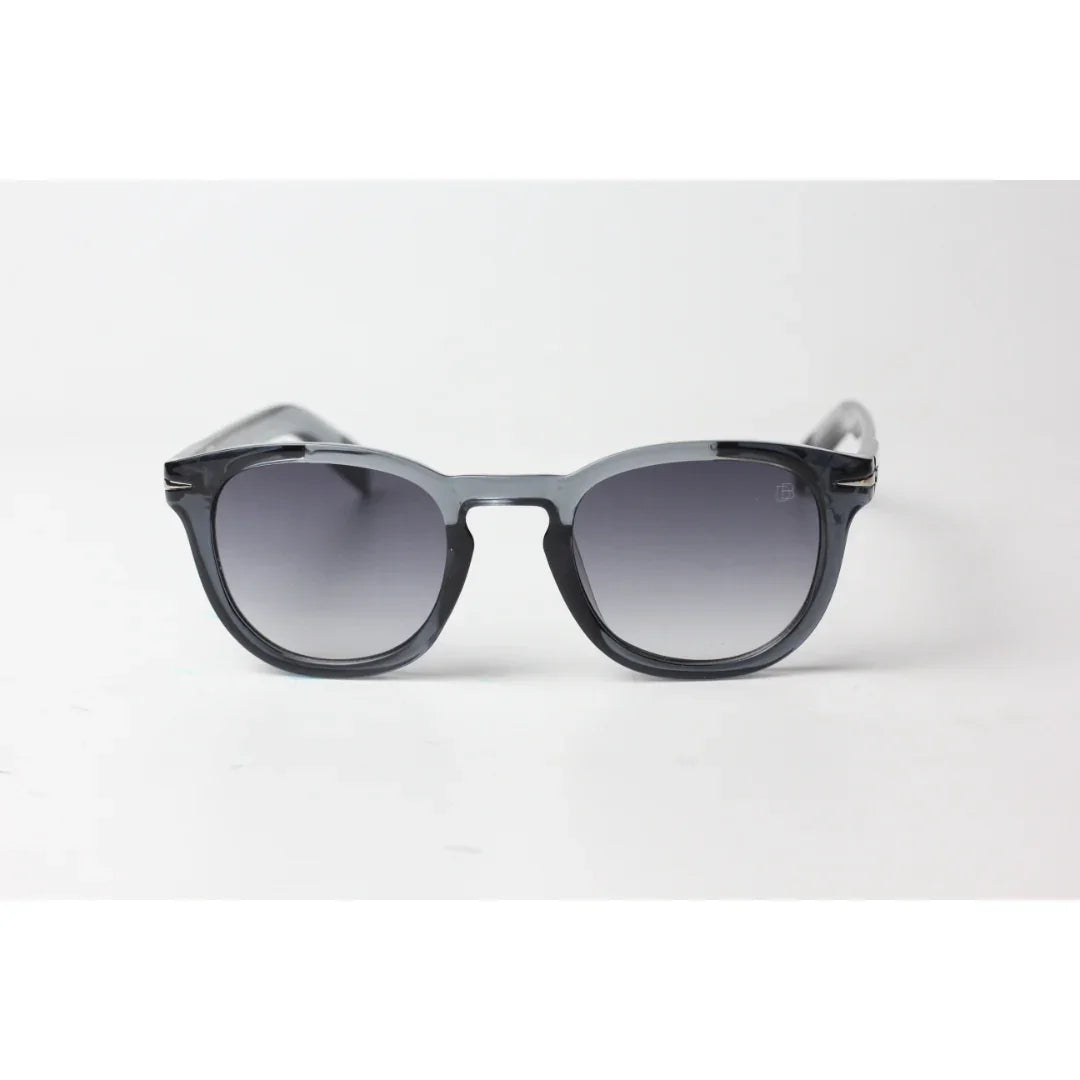 David Beckham - 4005 - Transparent Gray - Black Gradient  - Acetate - Oval Round - Sunglasses - Eyewear