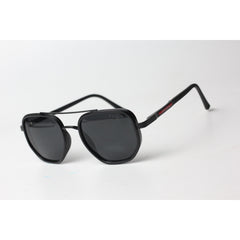 Prada - 5222 - Black - Polarized - Metal - Acetate - Round - Sunglasses - Eyewear