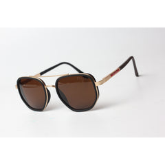 Prada - 5222 - Brown - Golden - Polarized - Metal - Acetate - Round - Sunglasses - Eyewear